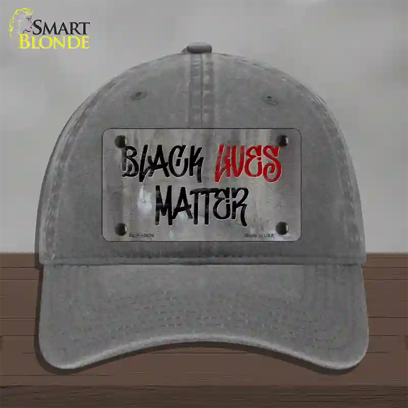 Black Lives Matter Concrete Novelty License Plate Hat Tag Unconstructed Cotton / Charcoal