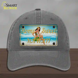 Home Sweet Hawaii Novelty License Plate Hat Tag Unconstructed Cotton / Charcoal