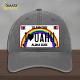 I Heart Oahu Novelty License Plate Hat Tag Unconstructed Cotton / Charcoal