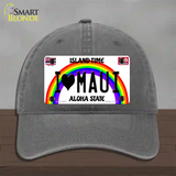 I Heart Maui Novelty License Plate Hat Tag Unconstructed Cotton / Charcoal