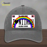 I Heart Niihau Novelty License Plate Hat Tag Unconstructed Cotton / Charcoal