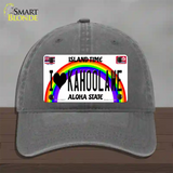 I Heart Kahoolawe Novelty License Plate Hat Tag Unconstructed Cotton / Charcoal