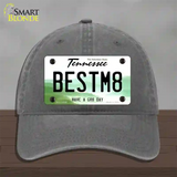 Best Mate Novelty License Plate Hat Tag Unconstructed Cotton / Charcoal