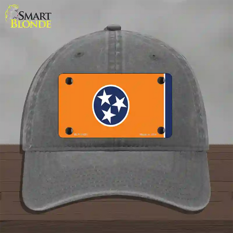 Tennessee Flag Orange Novelty License Plate Hat Tag Unconstructed Cotton / Charcoal