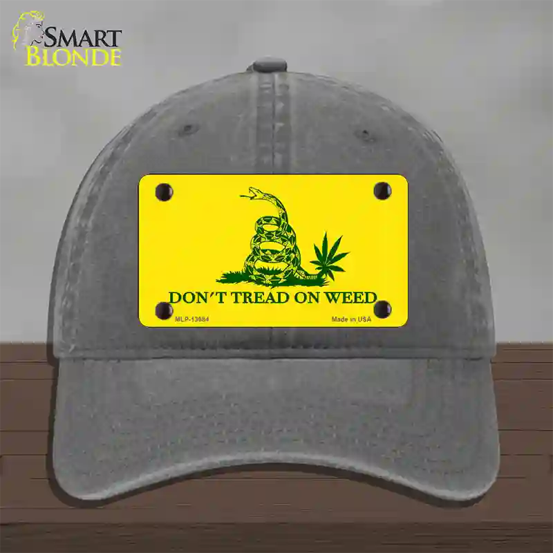 Dont Tread On Weed Novelty License Plate Hat Tag Unconstructed Cotton / Charcoal