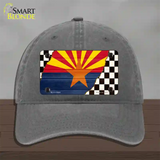 Arizona Racing Flag Novelty License Plate Hat Tag Unconstructed Cotton / Charcoal