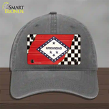 Arkansas Racing Flag Novelty License Plate Hat Tag Unconstructed Cotton / Charcoal