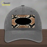 Snake With Black Center Oval Novelty License Plate Hat Unconstructed Cotton / Charcoal