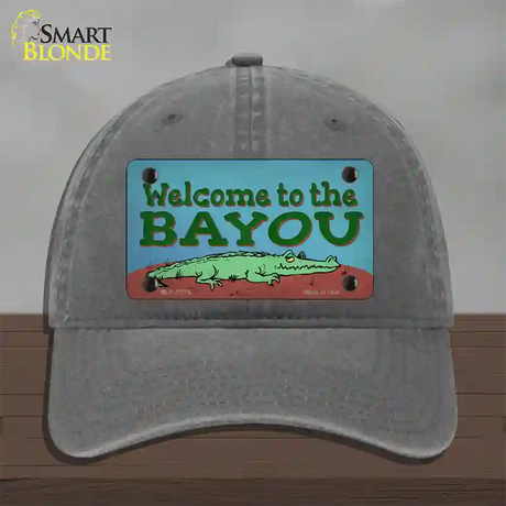 Welcome To The Bayou Novelty License Plate Hat Tag Unconstructed Cotton / Charcoal