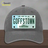 Goffstown New Hampshire Novelty License Plate Hat Tag Unconstructed Cotton / Charcoal