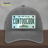 Contoocook New Hampshire Novelty License Plate Hat Tag Unconstructed Cotton / Charcoal