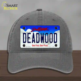 Deadwood South Dakota Novelty License Plate Hat Tag Unconstructed Cotton / Charcoal