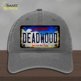 Deadwood South Dakota Rusty Novelty License Plate Hat Tag Unconstructed Cotton / Charcoal