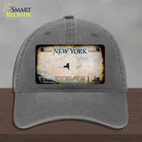 New York Excelsior Rusty Novelty License Plate Hat Unconstructed Cotton / Charcoal