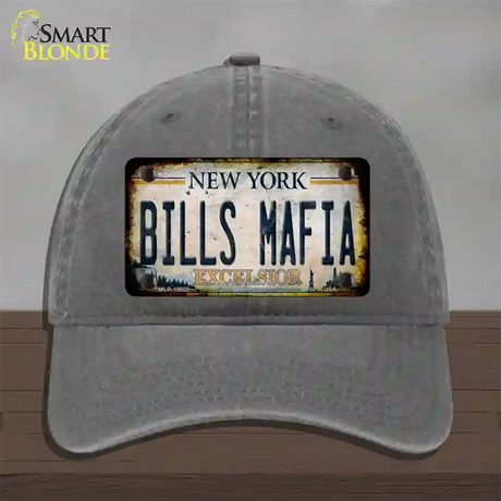 Bills Mafia New York Rusty Novelty License Plate Hat Tag Unconstructed Cotton / Charcoal