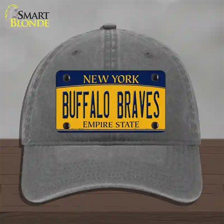 Buffalo Braves New York Novelty License Plate Hat Tag Unconstructed Cotton / Charcoal