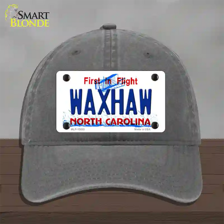 Waxhaw North Carolina Novelty License Plate Hat Tag Unconstructed Cotton / Charcoal