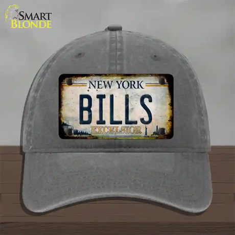 Bills Excelsior New York Rusty Novelty License Plate Hat Tag Unconstructed Cotton / Charcoal