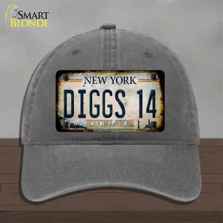 Diggs 14 Excelsior New York Rusty Novelty License Plate Hat Tag Unconstructed Cotton / Charcoal