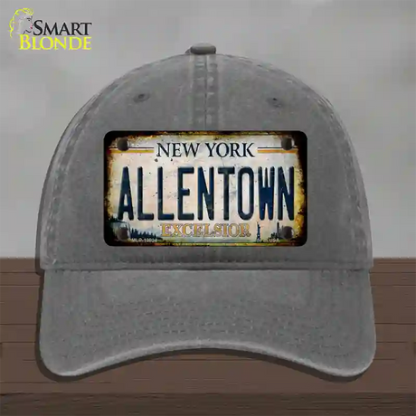 Allentown Excelsior New York Rusty Novelty License Plate Hat Tag Unconstructed Cotton / Charcoal