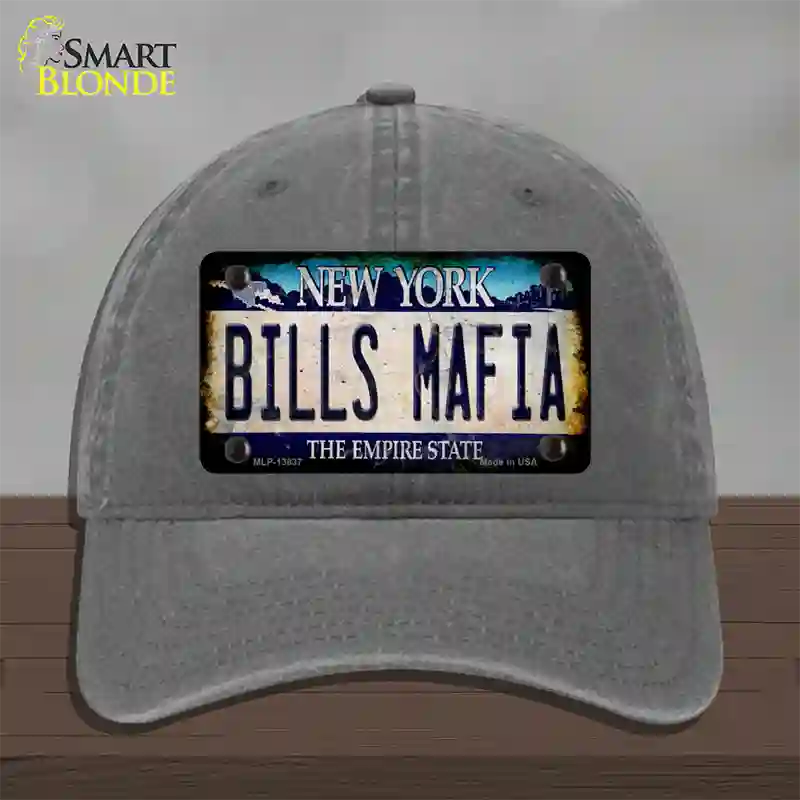 Bills Mafia Novelty License Plate Hat Tag Unconstructed Cotton / Charcoal