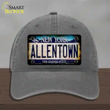 Allentown NY Blue Rusty Novelty License Plate Hat Tag Unconstructed Cotton / Charcoal