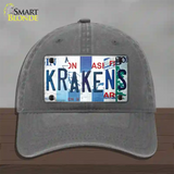 Krakens Strip Art Novelty License Plate Hat Tag Unconstructed Cotton / Charcoal