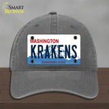 Krakens Washington Novelty License Plate Hat Tag Unconstructed Cotton / Charcoal