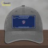 Blank Tennessee Blue Novelty License Plate Hat Tag Unconstructed Cotton / Charcoal