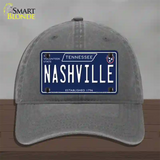 Nashville Tennessee Blue Novelty License Plate Hat Tag Unconstructed Cotton / Charcoal