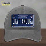 Chattanooga Tennessee Blue Novelty License Plate Hat Tag Unconstructed Cotton / Charcoal