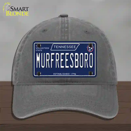 Murfreesboro Tennessee Blue Novelty License Plate Hat Tag Unconstructed Cotton / Charcoal