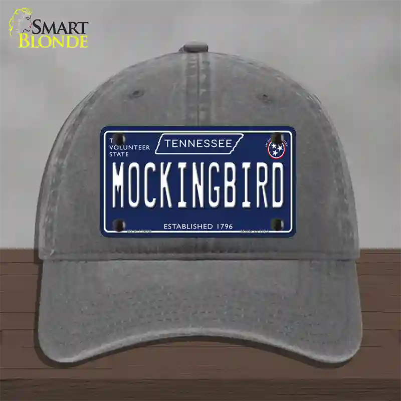 Mockingbird Tennessee Blue Novelty License Plate Hat Tag Unconstructed Cotton / Charcoal