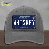 Whiskey Tennessee Blue Novelty License Plate Hat Tag Unconstructed Cotton / Charcoal