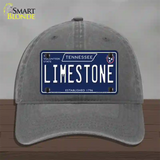 Limestone Tennessee Blue Novelty License Plate Hat Tag Unconstructed Cotton / Charcoal