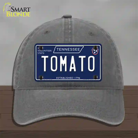 Tomato Tennessee Blue Novelty License Plate Hat Tag Unconstructed Cotton / Charcoal