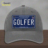 Golfer Tennessee Blue Novelty License Plate Hat Tag Unconstructed Cotton / Charcoal