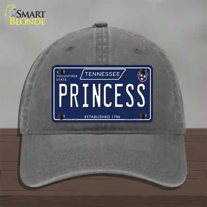 Princess Tennessee Blue Novelty License Plate Hat Tag Unconstructed Cotton / Charcoal