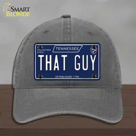 That Guy Tennessee Blue Novelty License Plate Hat Tag Unconstructed Cotton / Charcoal