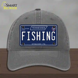 Fishing Tennessee Blue Novelty License Plate Hat Tag Unconstructed Cotton / Charcoal