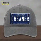 Dreamer Tennessee Blue Novelty License Plate Hat Tag Unconstructed Cotton / Charcoal