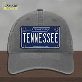 TN Tennessee Blue Novelty License Plate Hat Tag Unconstructed Cotton / Charcoal