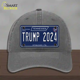 Trump 2024 Tennessee Blue Novelty License Plate Hat Tag Unconstructed Cotton / Charcoal