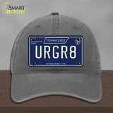 URGR8 Tennessee Blue Novelty License Plate Hat Tag Unconstructed Cotton / Charcoal