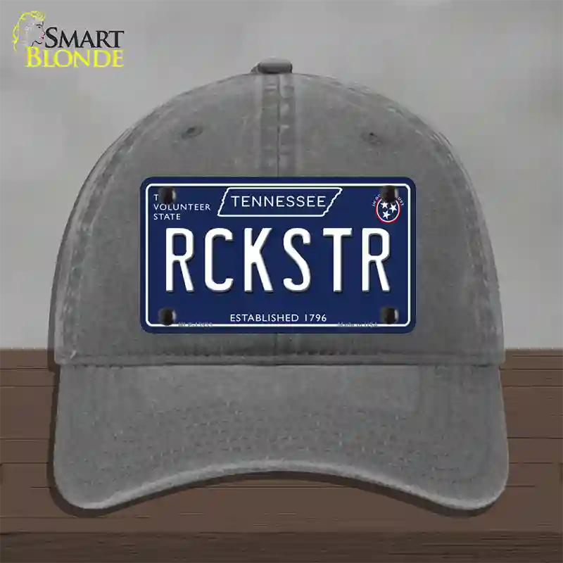 Rckstr Tennessee Blue Novelty License Plate Hat Tag Unconstructed Cotton / Charcoal