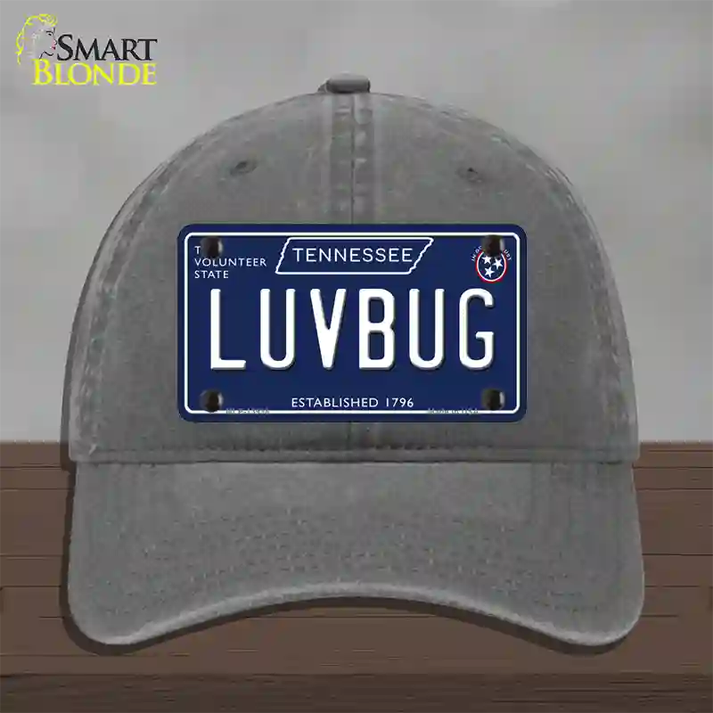 Luv Bug Tennessee Blue Novelty License Plate Hat Tag Unconstructed Cotton / Charcoal