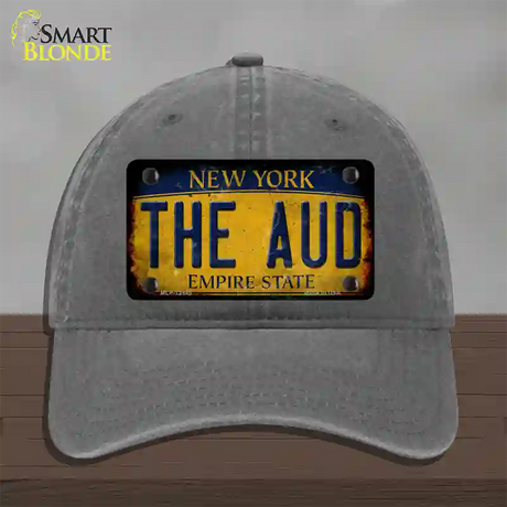 The Aud New York Yellow Novelty License Plate Hat Tag Unconstructed Cotton / Charcoal