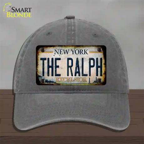 The Ralph New York White Novelty License Plate Hat Tag Unconstructed Cotton / Charcoal