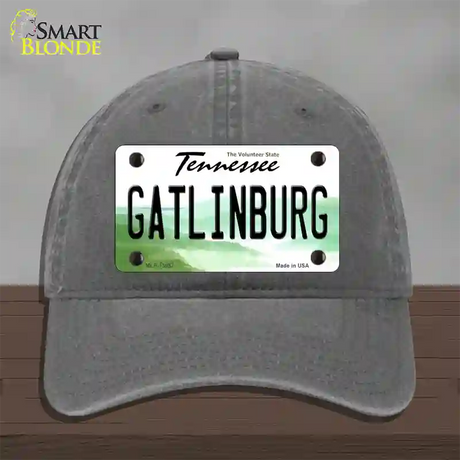 Gatlinburg Tennessee Novelty License Plate Hat Tag Unconstructed Cotton / Charcoal