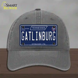 Gatlinburg Tennessee Blue Novelty License Plate Hat Tag Unconstructed Cotton / Charcoal